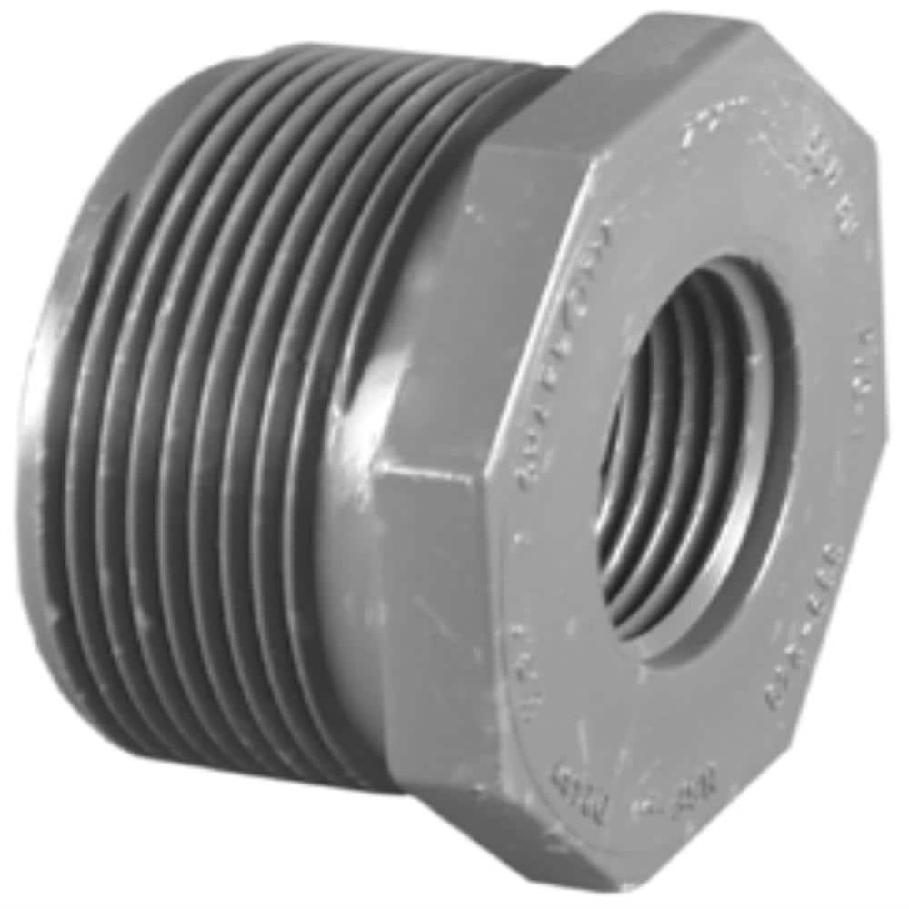 Charlotte Pipe 2 in. x 1/2 in. PVC Sch. 80 Reducer Bushing MPT x FPT ...