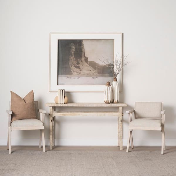 Topanga I Cream Fabric with Beige Frame Dining Chair