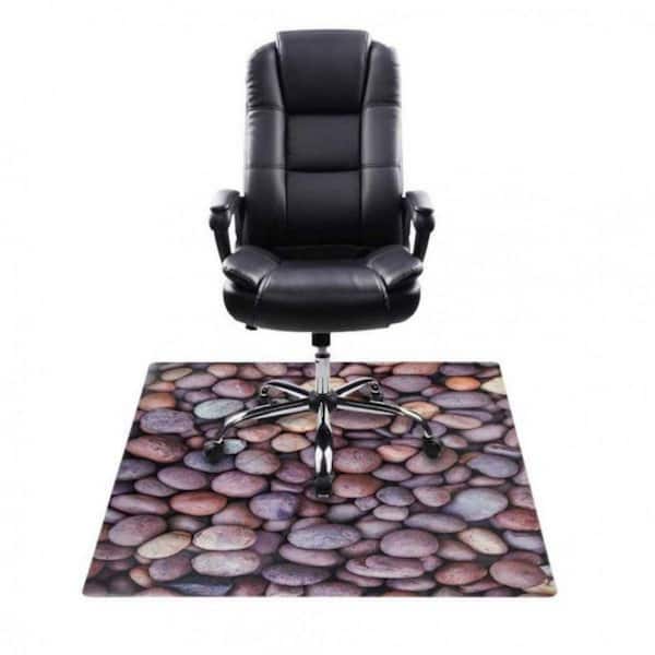 Wellco 48 in. x 36 in. Non Slip Hard Floor Mats for Floor Protect Decor Cobble Office Chair Mat