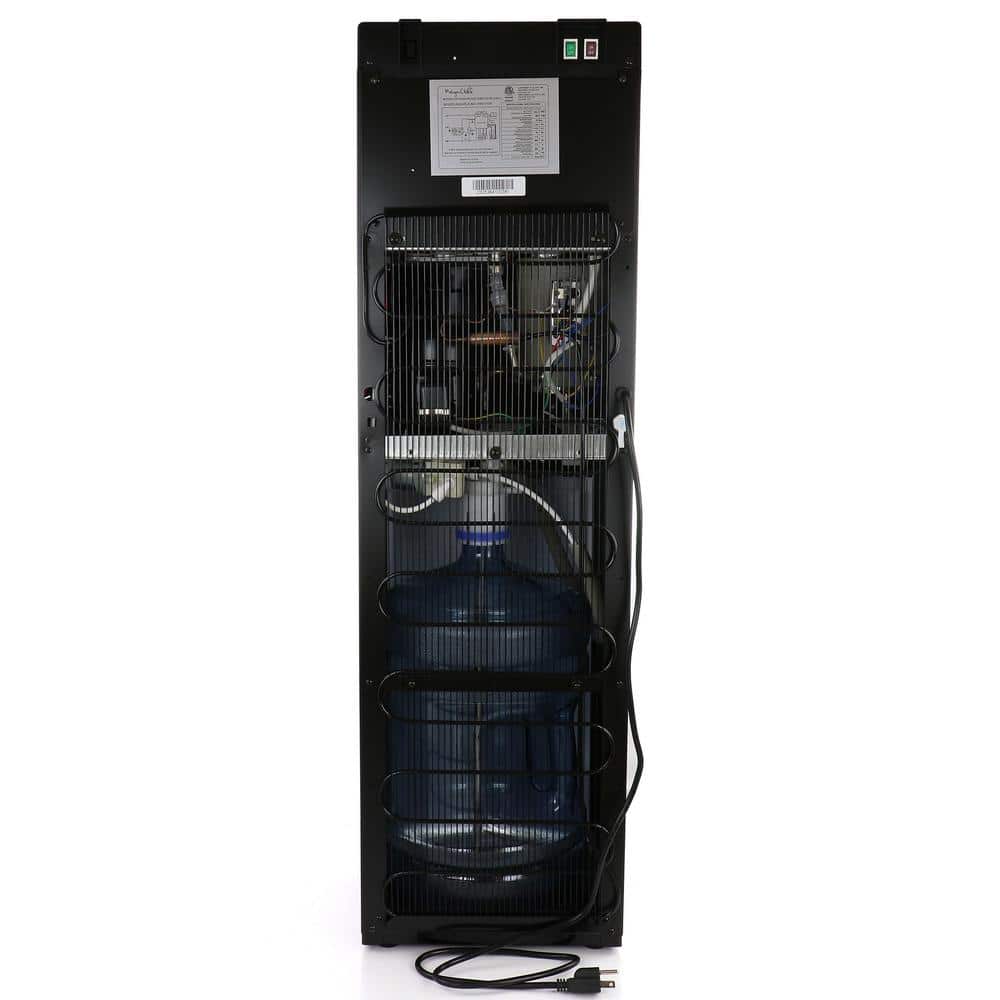 MegaChef Black Bottom Load Hot and Cold Water Dispenser