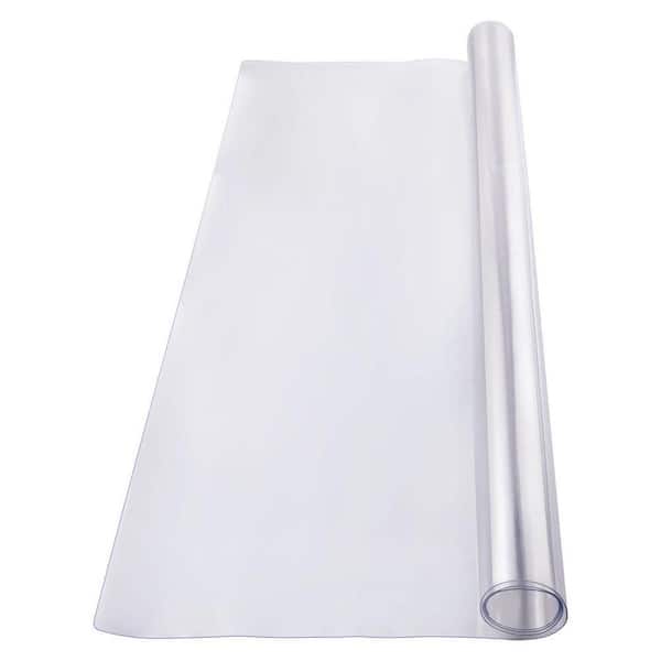 Plastic Table Cover 30 x 60 in. 1.5 mm Thick Clear Table Protector Solid Rectangle PVC Desk Mat Easy Cleaning