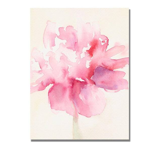 Trademark Fine Art 18 in. x 24 in. Pink Peony Canvas Art-DISCONTINUED