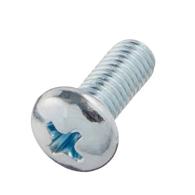 M5-0.8x12mm Zinc Pan Head Phillips Drive Machine Screw 2-Pieces