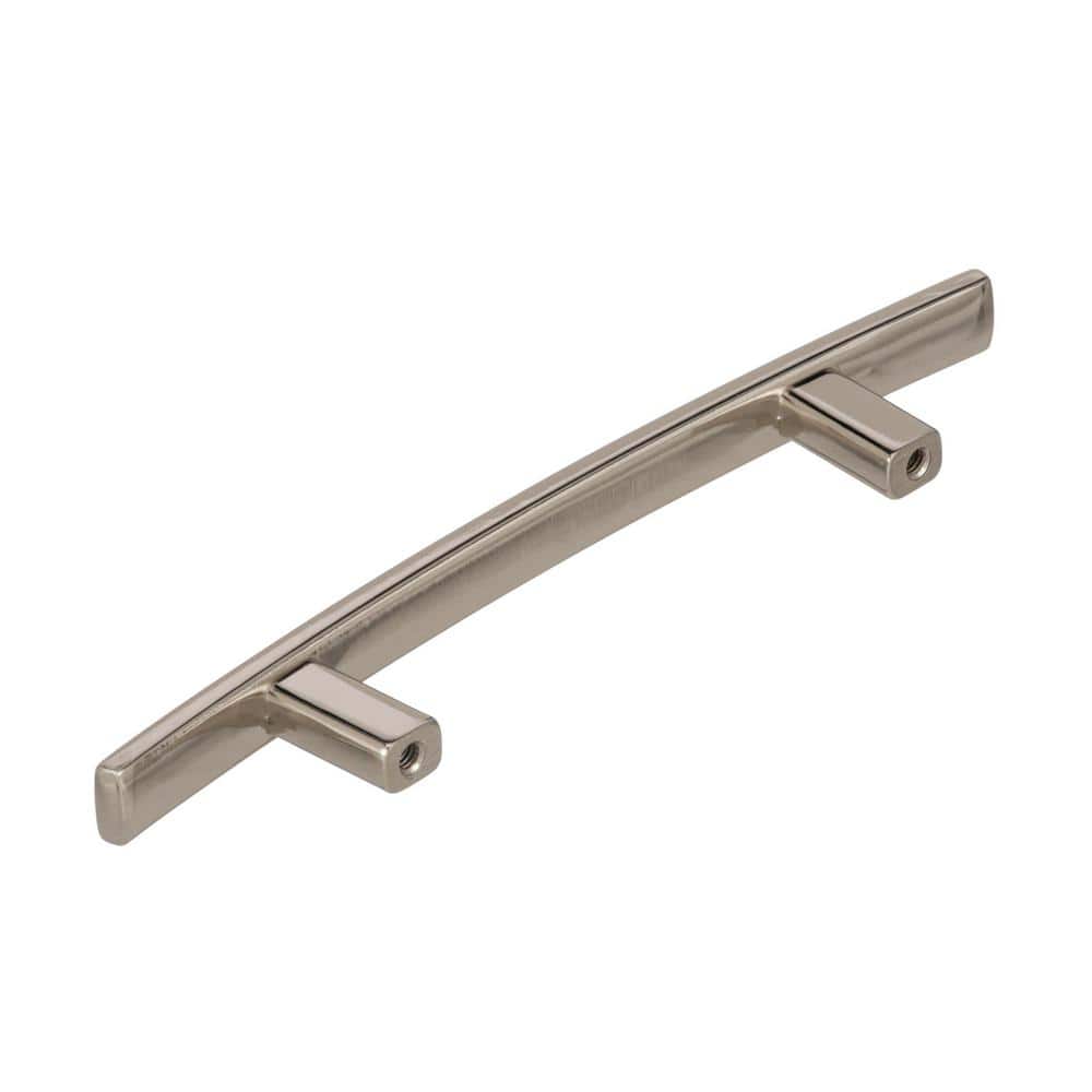 Polished Nickel Modern Cabinet Bar Pull with Mounting Hardware