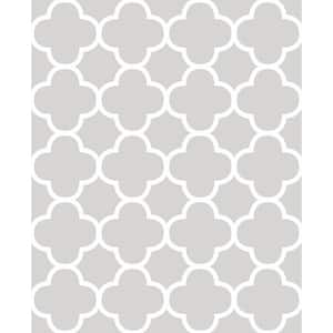 Origin Grey Quatrefoil Paper Strippable Roll Wallpaper (Covers 56.4 sq. ft.)