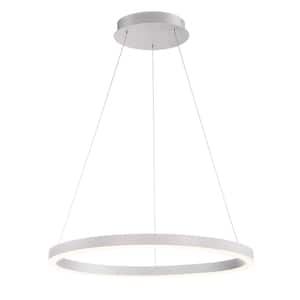 Spunto Collection 48-Watt Silver Integrated LED Chandelier