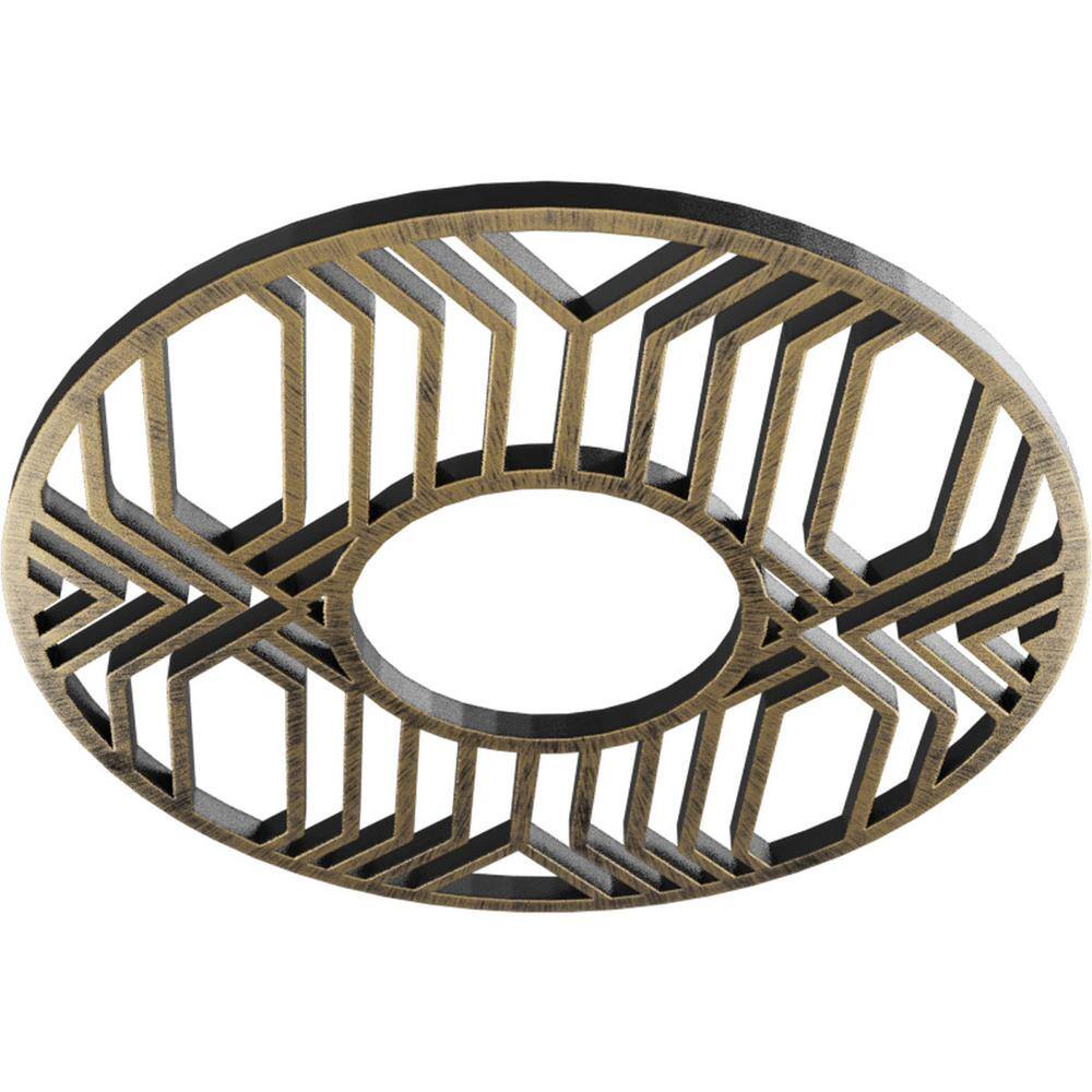 22-Inch Antiqued Pale Gold PVC Pierced Ceiling Medallion