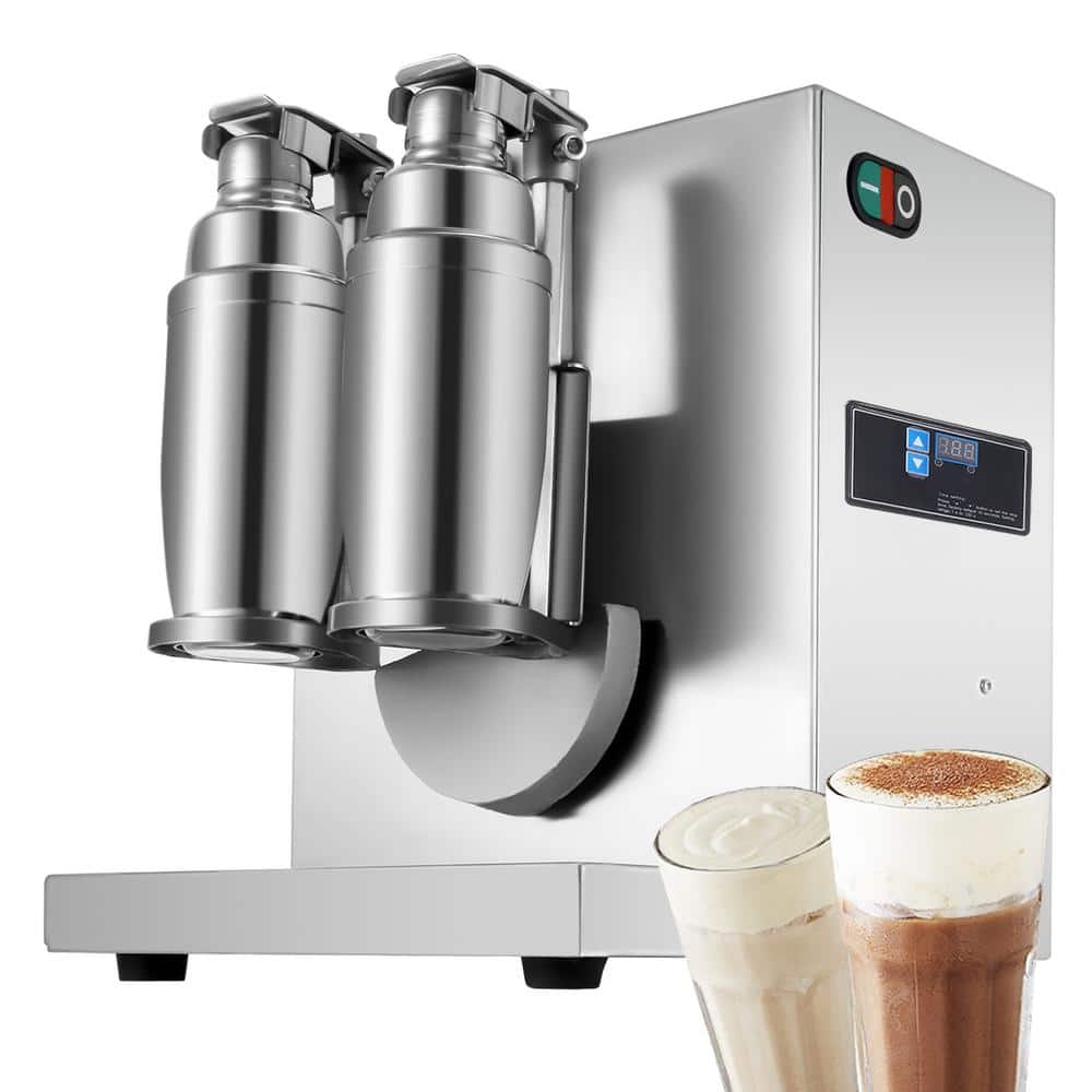 Milk Tea Shaker Double Frame Milk Tea Shaking Machine 400 r/min Stainless Steel Auto Tea Milk Frothers