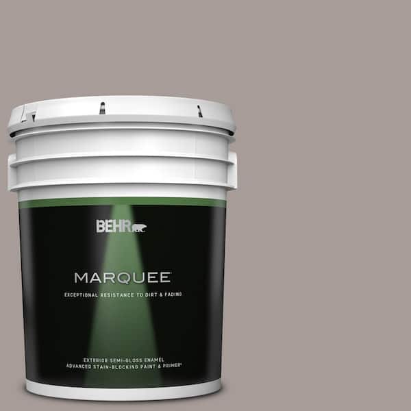 BEHR MARQUEE 5 gal. #PPU17-12 Smoked Mauve Semi-Gloss Enamel Exterior Paint & Primer