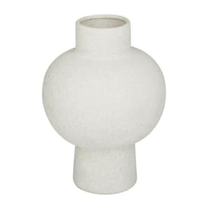 12 in. White Handmade Ceramic Decorative Vase