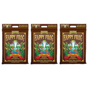 Happy Frog Nutrient Rapid Growth Garden Potting Soil, 12 quart (3 Pack)
