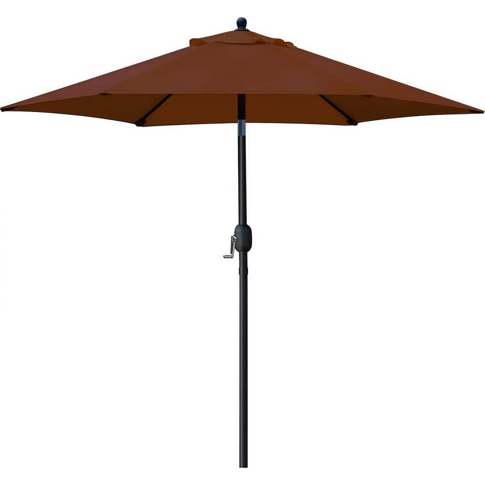 7.5 ft Patio Umbrella in Brown, Outdoor Table Umbrella with Crank Lift & Push Button Tilt, for Garden Backyard Deck price history on PriceWatchPro