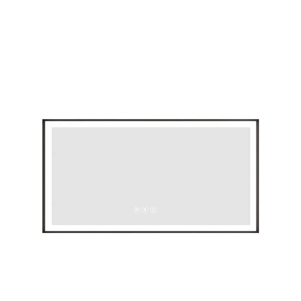 58 in. W x 28 in. H Rectangular Frameless Wall Bathroom Vanity Mirror in White price history on PriceWatchPro