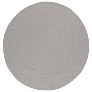 Braided Gray 5 ft. x 5 ft. Abstract Round Area Rug
