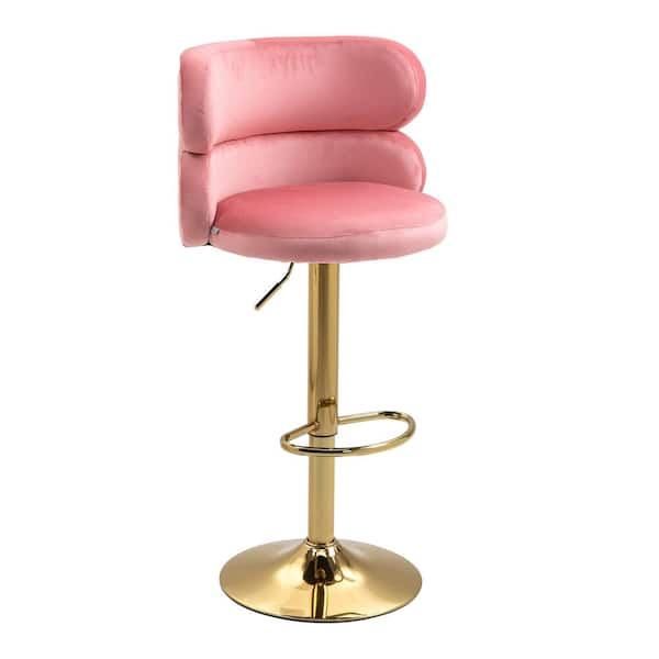 pink swivel bar stools