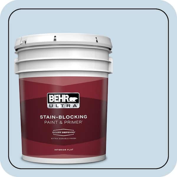 BEHR ULTRA 5 gal. #M510-1 Blue Me Away Extra Durable Flat Interior Paint & Primer
