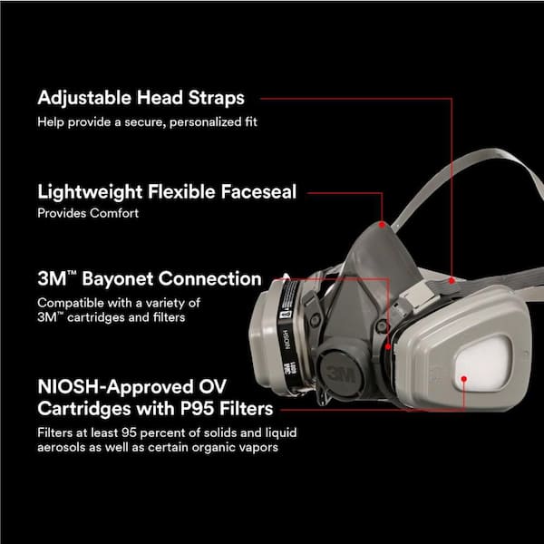 6311 P95 Reusable Large Paint Project Respirator