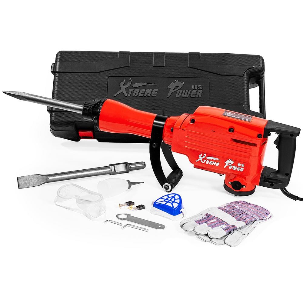 XtremepowerUS 24 in. 2200-Watt Heavy-Duty Electric Jackhammer Demolition Hammer Concrete Breaker Tool Kit