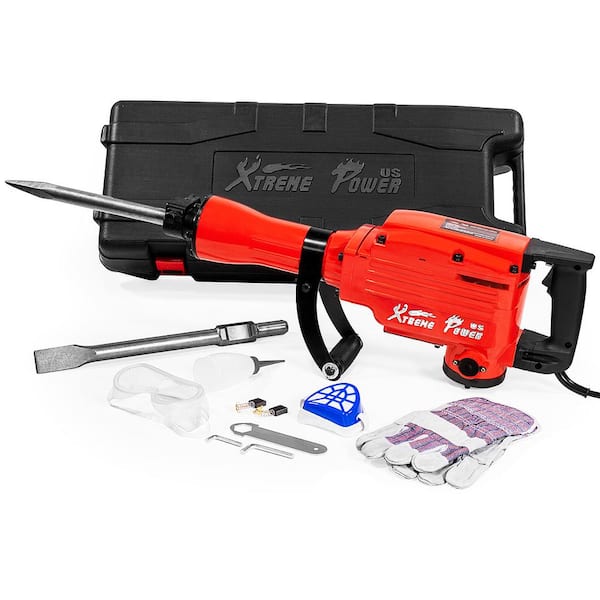 XtremepowerUS 24 in. 2200-Watt Heavy-Duty Electric Jackhammer Demolition Hammer Concrete Breaker Tool Kit