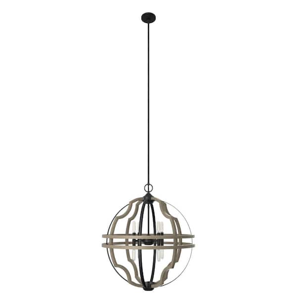 Hunter Stone Creek 8 Light French Oak Island Pendant Light Dining Room Light