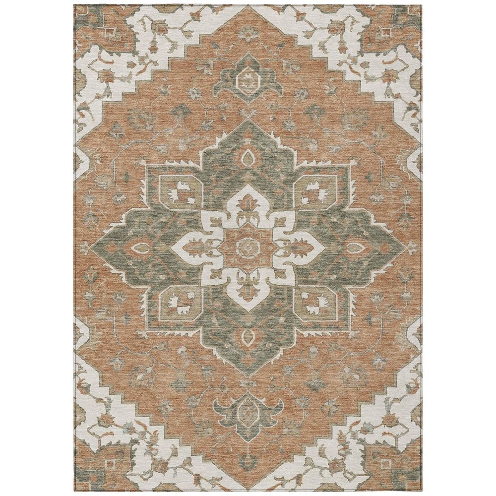 Chantille Machine Washable Indoor/Outdoor Abstract ACN2950 Terracotta 3 ft. x 5 ft. Area Rug price history on PriceWatchPro