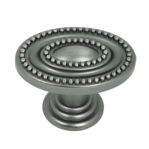 Ashton 1-1/2 in. Weathered Nickel Oval Cabinet Knob
