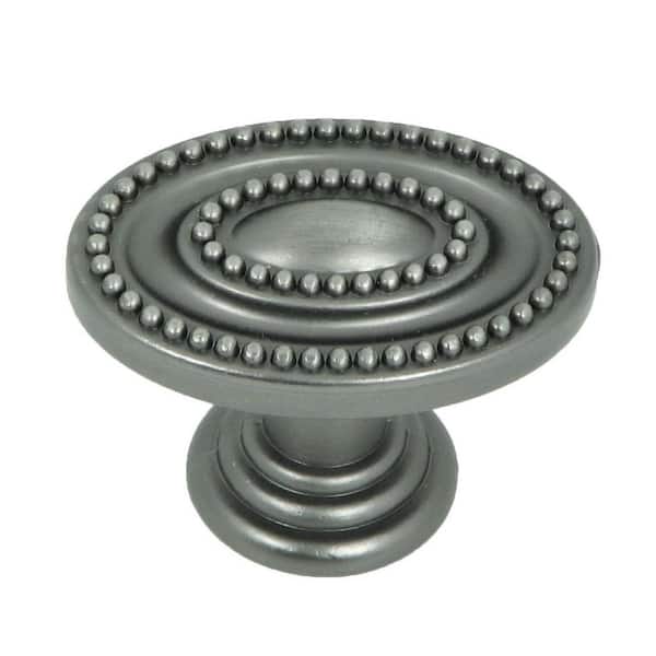 Stone Mill Hardware Ashton 1-1/2 in. Weathered Nickel Oval Cabinet Knob