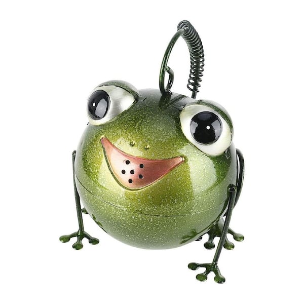 1 gal. Green Iron Frog Watering Can for Outdoor