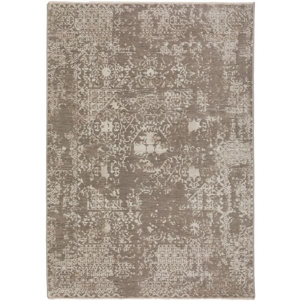 5 X 8 Gray Oriental Runner Rug