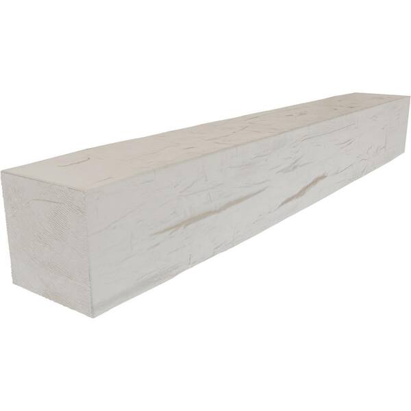 Ekena Millwork 8 in. x 12 in. x 3 ft. Hand Hewn Faux Wood Beam Fireplace Mantel Unfinished