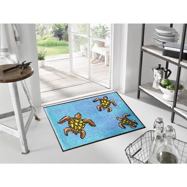 Studio 67 Whimsy Sea Turtles 20 In X 30 In Nylon Doormat W6787 The Home Depot