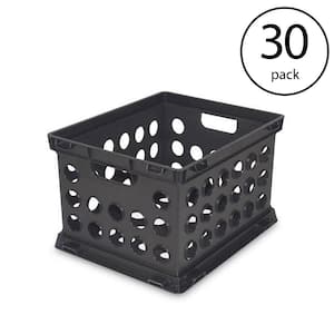 45 Qt. Plastic Heavy Duty File Crate Stacking Storage Container (30-Pack)