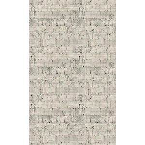 Silver Cork-Like Natural Machine Washable 57 sq. ft. Non-Woven Non- Pasted Double Roll Wallpaper