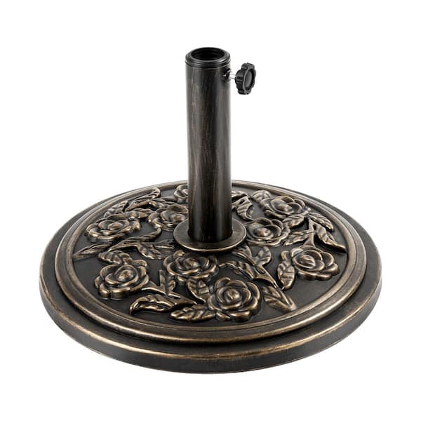 BACKYARD EXPRESSIONS PATIO · HOME · GARDEN 20 lb. Stone Patio Umbrella Base with Resin Cover in Bronze