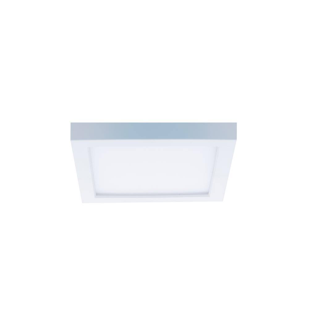 Ultra-Slim Edge Lit White Square LED Flush Mount 5"