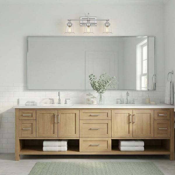 Quoizel Nicholas 3-Light Polished Chrome Vanity Light NLC8603C
