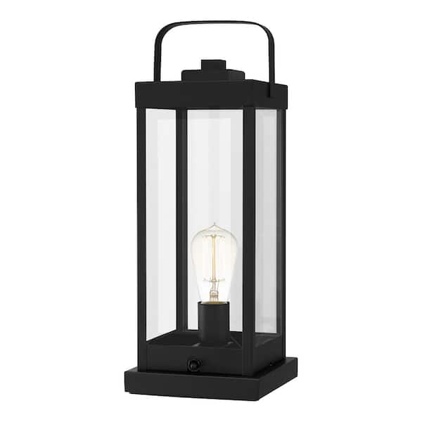 Quoizel Westover 18 in. 1-Light Earth Black Outdoor Table Lamp