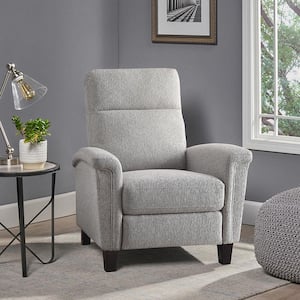 CorLiving Recliner Chair with Extending Foot Rest, Light Grey