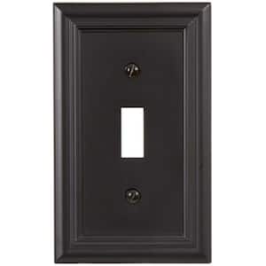 Continental 1 Gang Toggle Metal Wall Plate - Oil-Rubbed Bronze