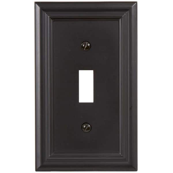 AMERELLE Continental 1 Gang Toggle Metal Wall Plate - Oil-Rubbed Bronze
