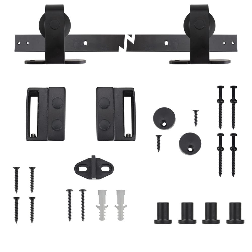 72 in. Dark Oil-Rubbed Top Mount Sliding Barn Door Track and Hardware Kit price history on PriceWatchPro
