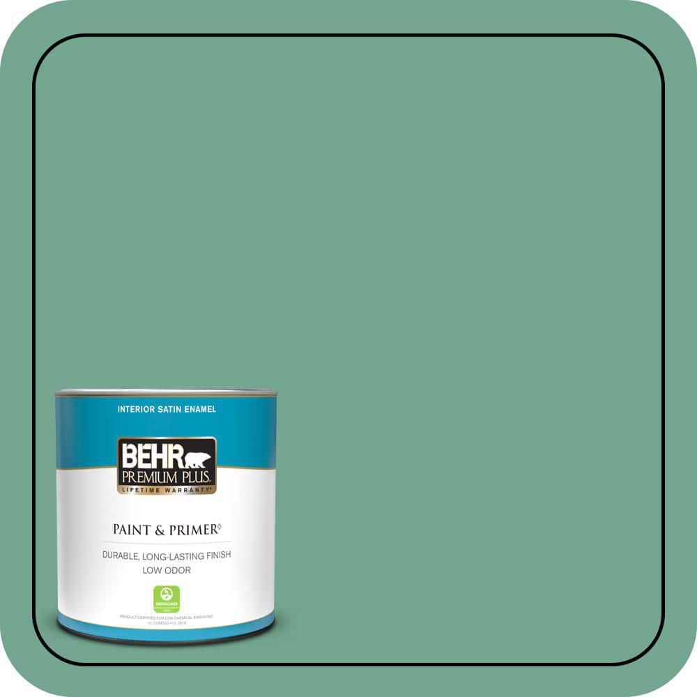 1 qt. #M420-5 Free Green Satin Enamel Low Odor Interior Paint & Primer price history on PriceWatchPro