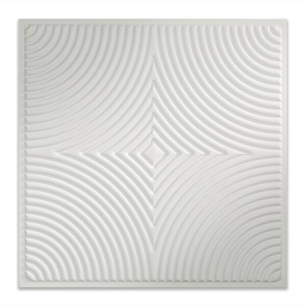 Fasade Echo 2 ft. x 2 ft. Vinyl Lay-In Ceiling Tile in Matte White