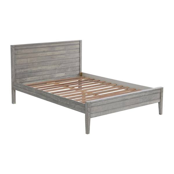 Alaterre Furniture Windsor Panel Wood Full Bed, DriftWood Gray