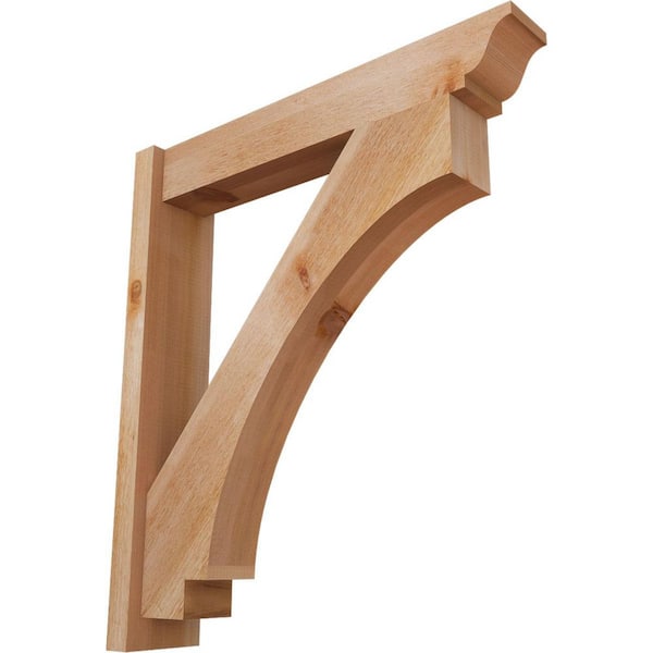 Ekena Millwork 6 in. x 34 in. x 30 in. Western Red Cedar Imperial Traditional Rough Sawn Outlooker