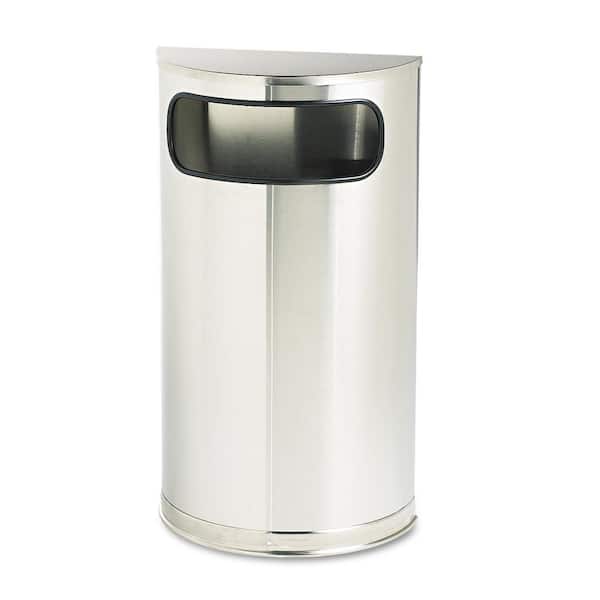 Rubbermaid Commercial S 9 Gal Satin Stainless Steel Half Round Open Side Fire Safe Trash Can Rcpso8ssspl 9 Gal Satin Stainless Steel Half Round, Stainless Steel Half Round Trash Can