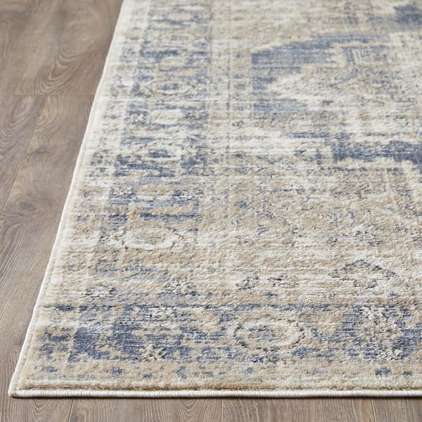 Kehleigh Alarik Cream 9 ft. 10 in. x 12 ft. 10 in. Oriental Polypropylene Indoor Area Rug