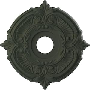 16 in. O.D. x 3-1/2 in. I.D. x 1 in. P Attica Thermoformed PVC Ceiling Medallion in UltraCover Satin Hunt Club Green