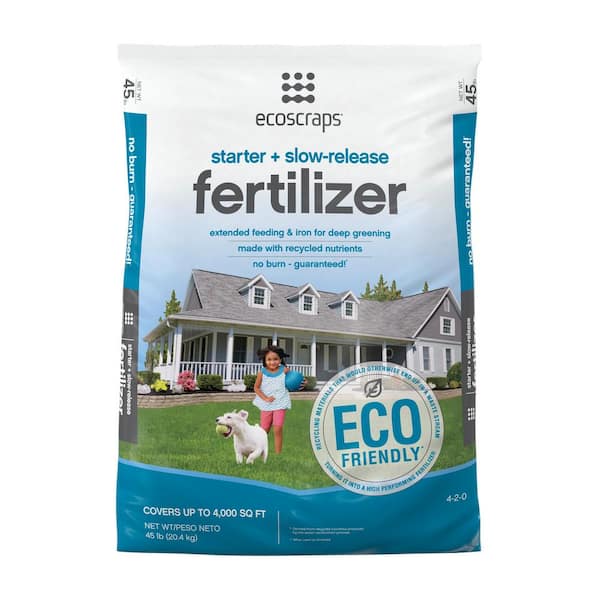 EcoScraps Starter plus Slow-Release 45 lb. 4,000 sq. ft. Lawn Fertilizer