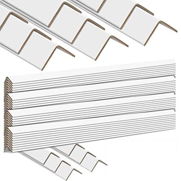 150 Pcs White Cardboard Protectors 48x2 Craft Cardboard Shipping Packing Edge Guards for Box Corners Stabilization